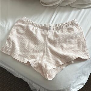 Brandy Melville Pink Striped Pajama Shorts